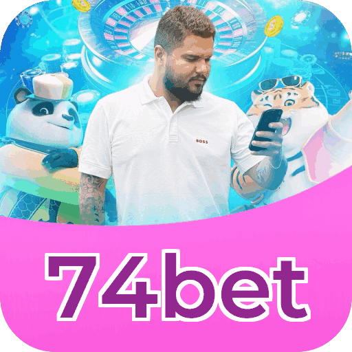 Plataforma 74bet mostrando interface moderna, jogos certificados e recursos de segurança licenciados